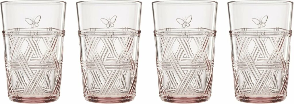 Butterfly Meadow Pink Tall Glasses