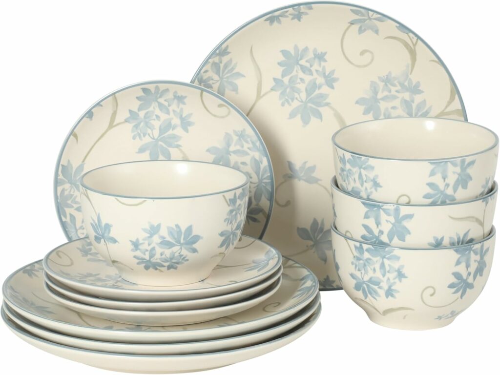 12-Piece Matte Stoneware Dinnerware Set