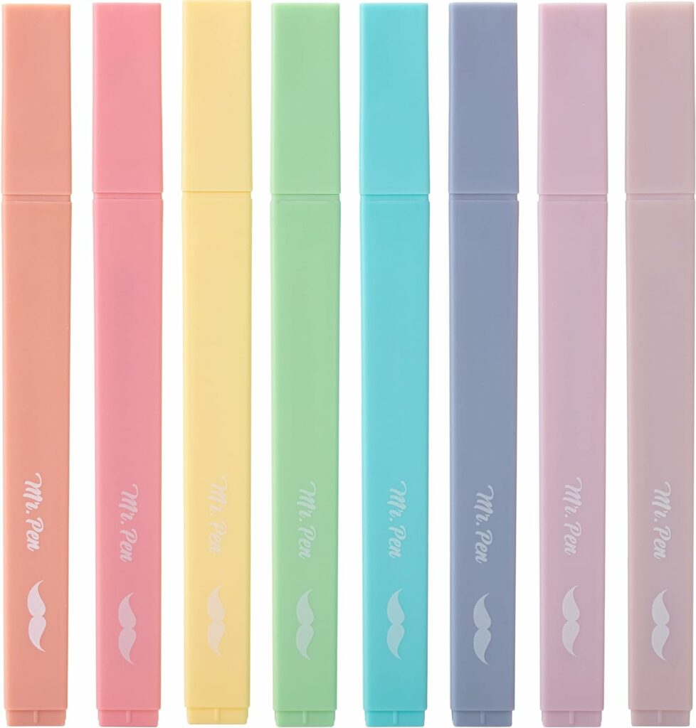 Aesthetic Cute Pastel Highlighters Set