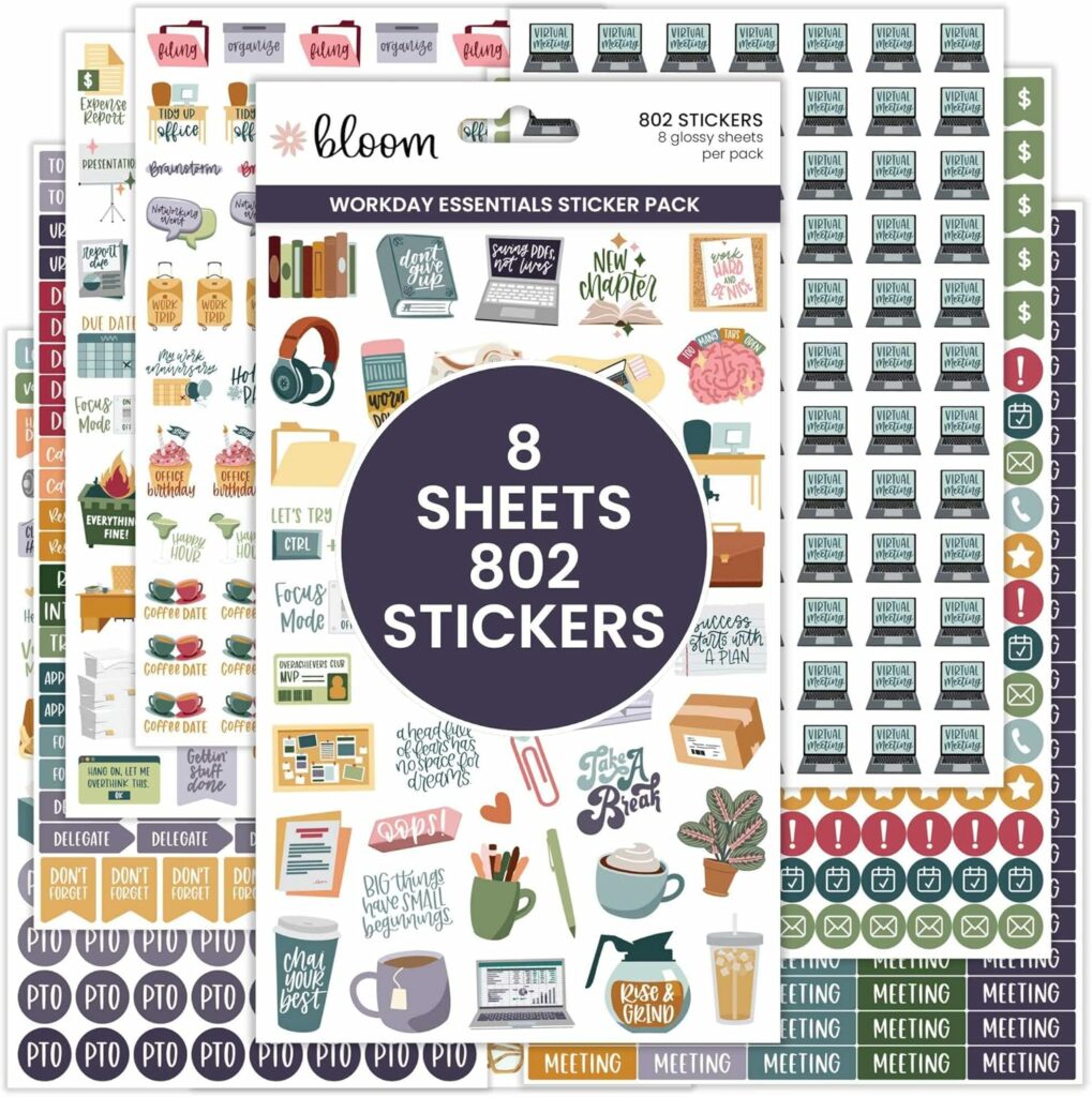 Workday Essentials Planner Stickers