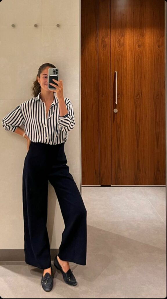 Trousers and button-up