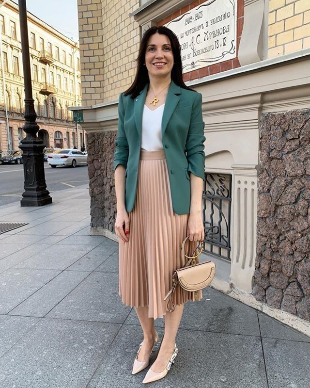 Skirt and blazer