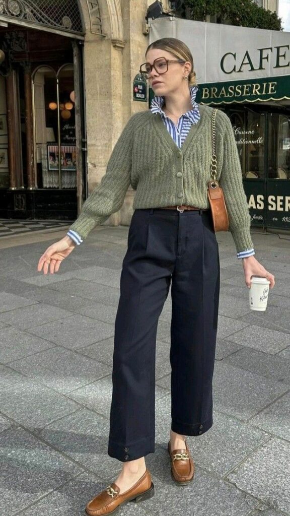 Layered office outfit