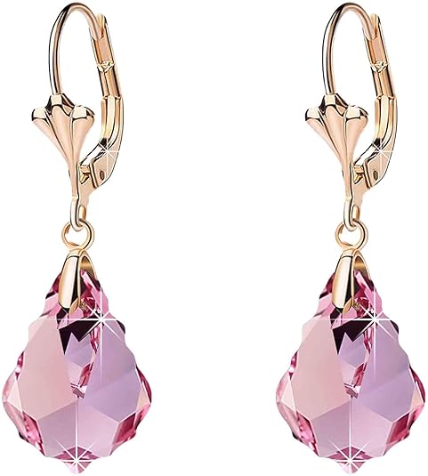 Austrian Crystal Baroque Leverback Earrings