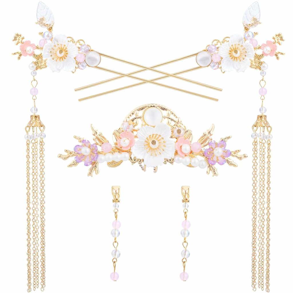 5PCS Flower Tassels Hairpin
