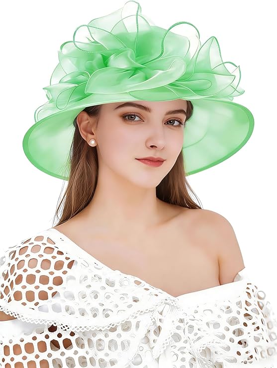 Z&X Organza Wide Brim Sun Hat
