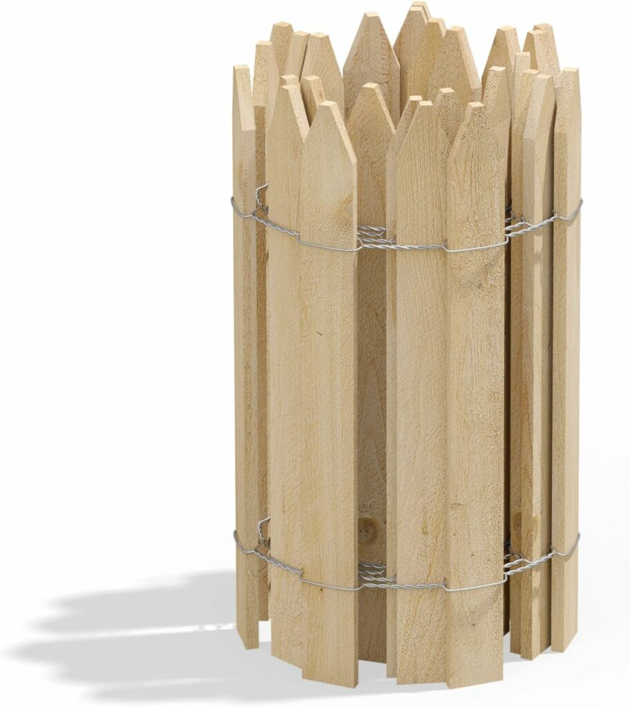 Cedar Wood Garden Picket Fence