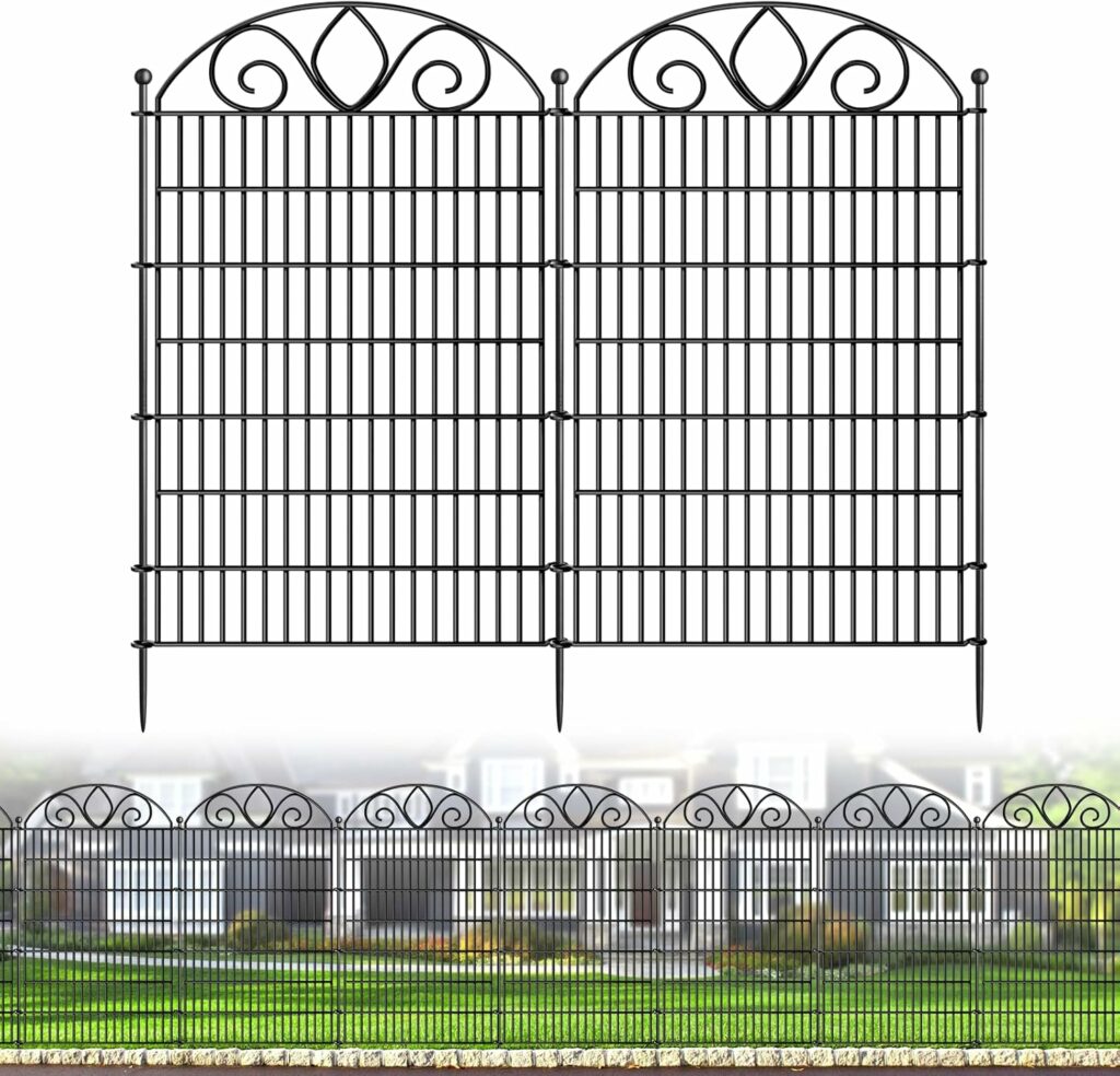10 Panels No Dig Tall Garden Fence