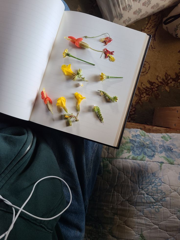 Pressing flowers