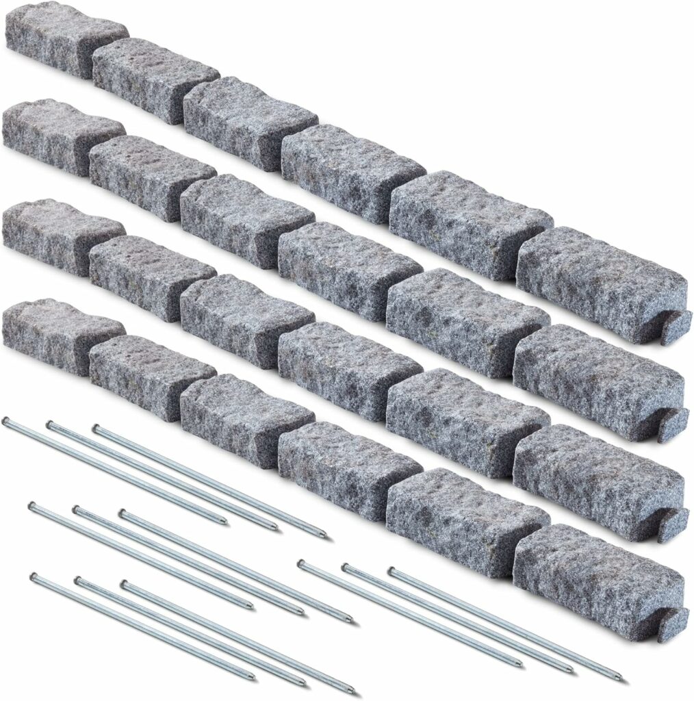 Faux Stone Bricks for Lawn Edging
