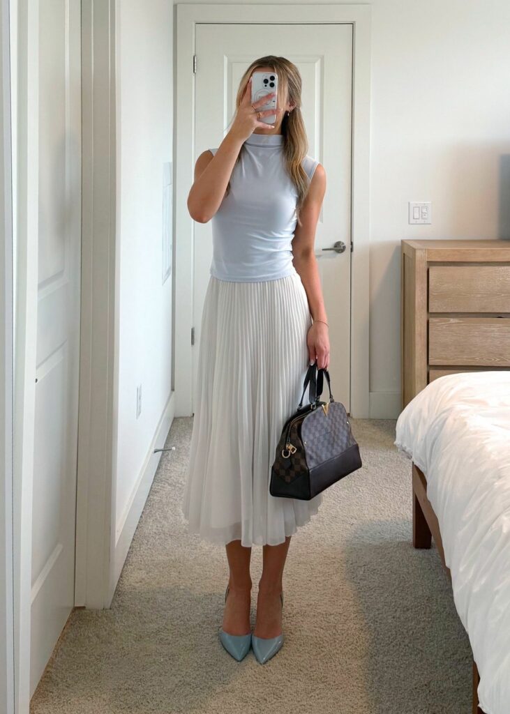 Sleeveless Top and Midi Skirt