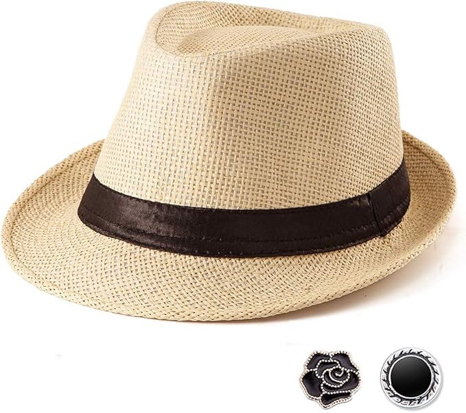 Straw Trilby Fedora for Men