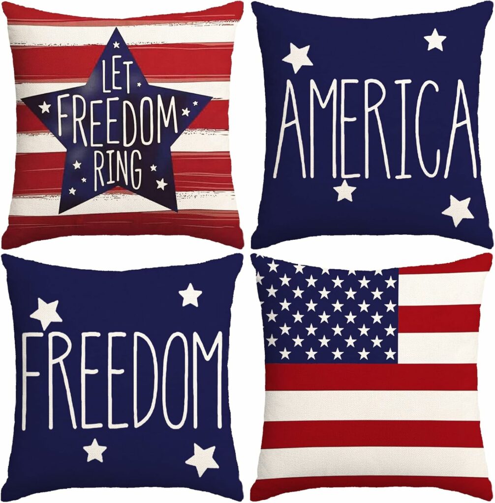 4th of July Pillow Covers