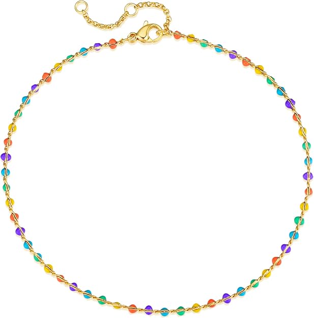 14K Gold Plated Tiny Bead Anklet