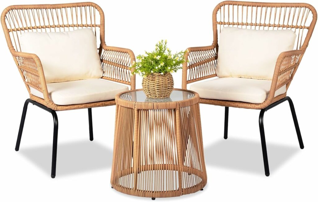 3 Piece Outdoor Wicker Furniture Set