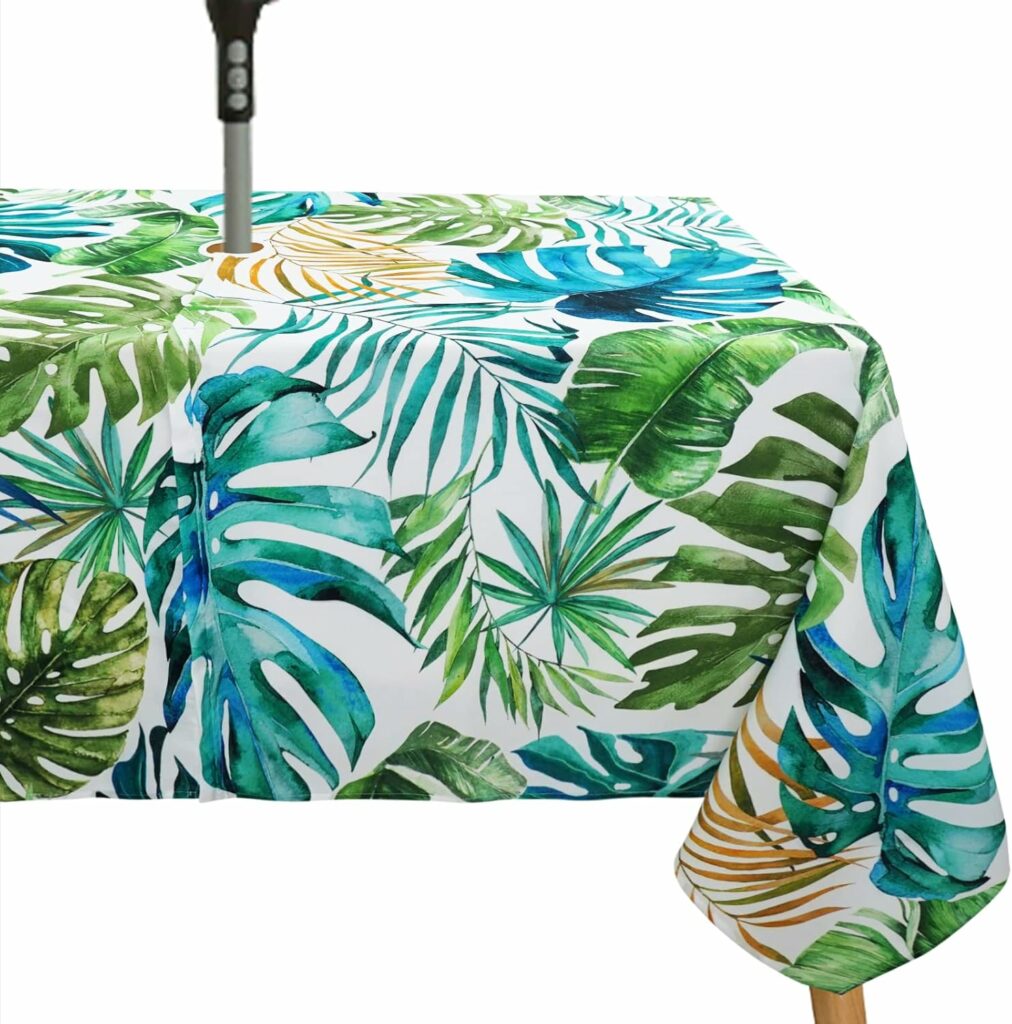 Outdoor Tablecloth with Umbrella Hole