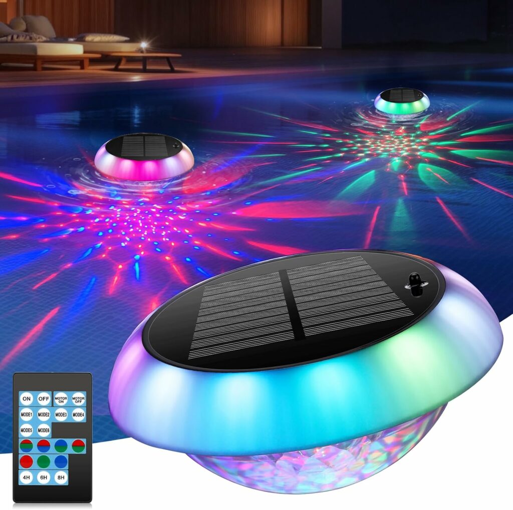 Solar Floating Pool Light with RGB Rotating Light Effect