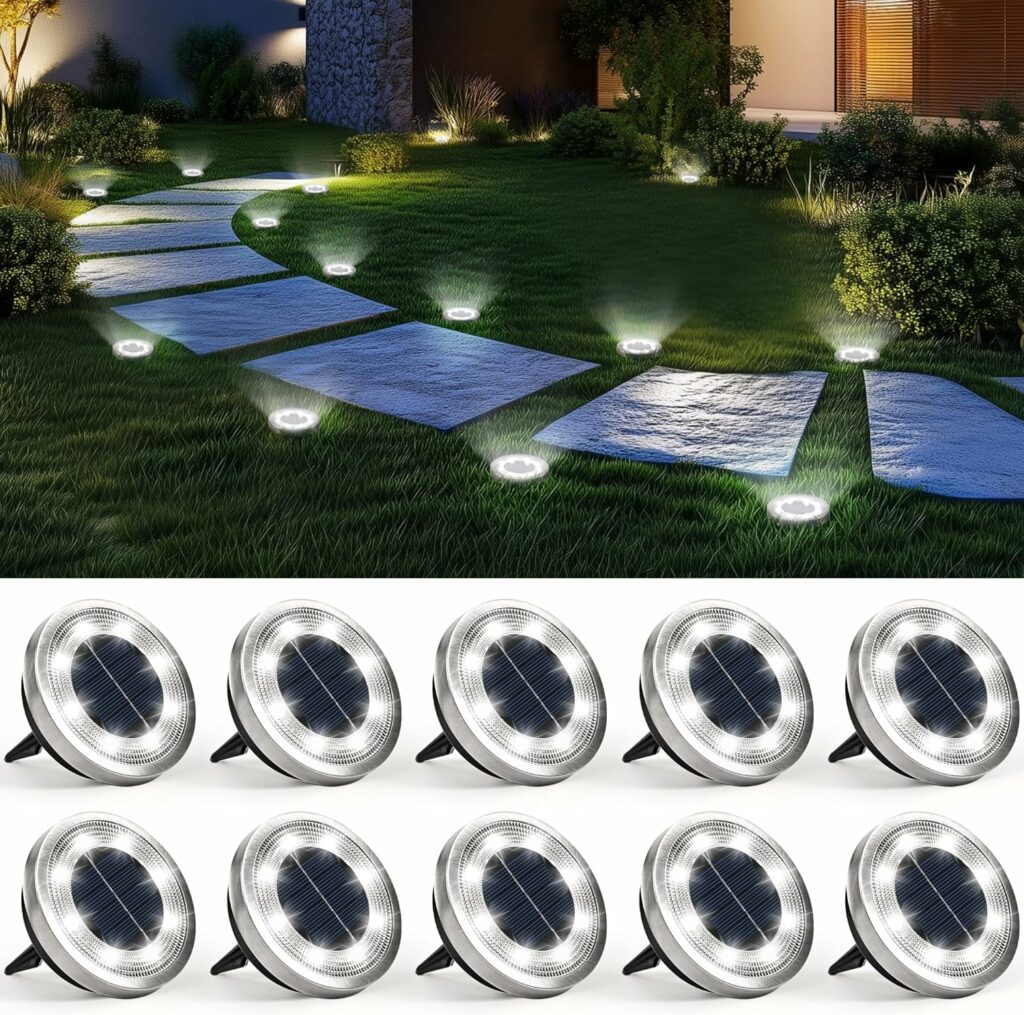 10 Pack Solar Ground Lights