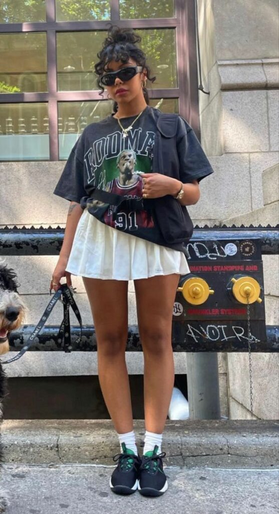 T-shirt+Mini Skirt
