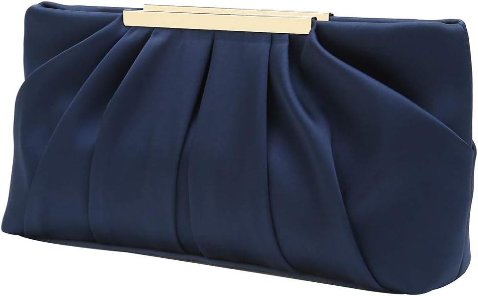 Pleated Satin Evening Bag