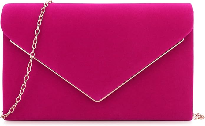 Faux Suede Clutch Purse