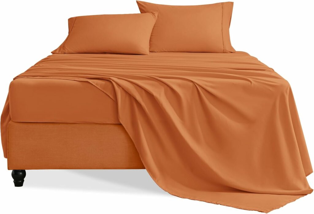 Twin Sheets Set, Pumpkin Orange