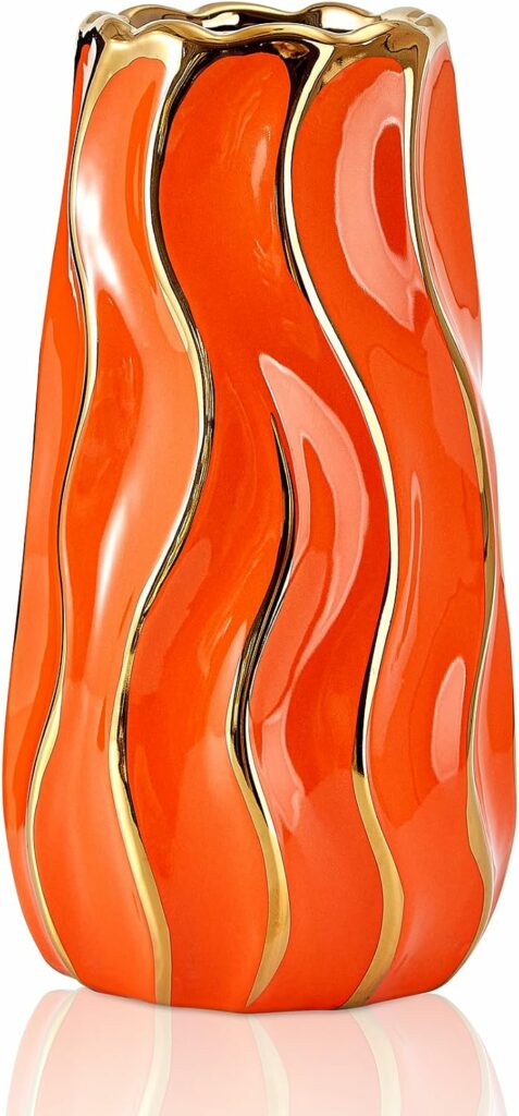 Orange Vase for Home Decor