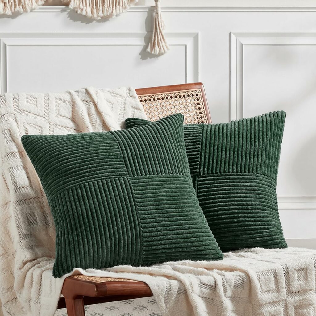 Fancy Homi Dark Green Decorative Throw Pillow Covers