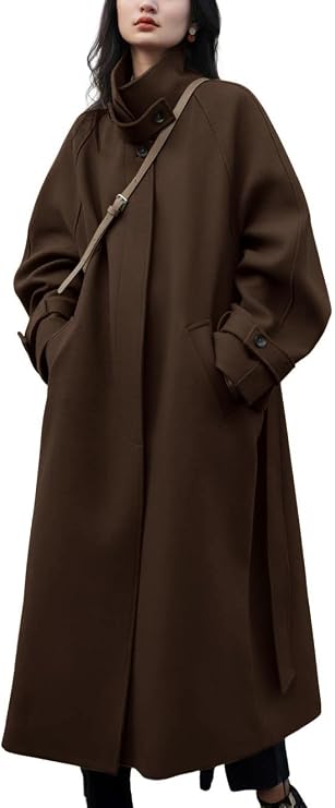 Single Breasted Long Wool Overcoat