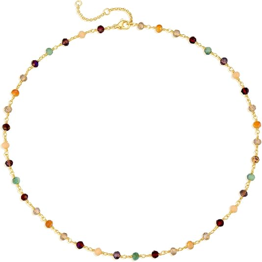 Dainty Gold Chain Colorful Choker