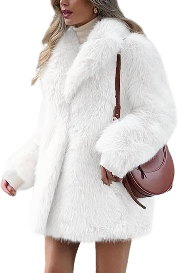 Women's Long Fluffy Furry Jacket