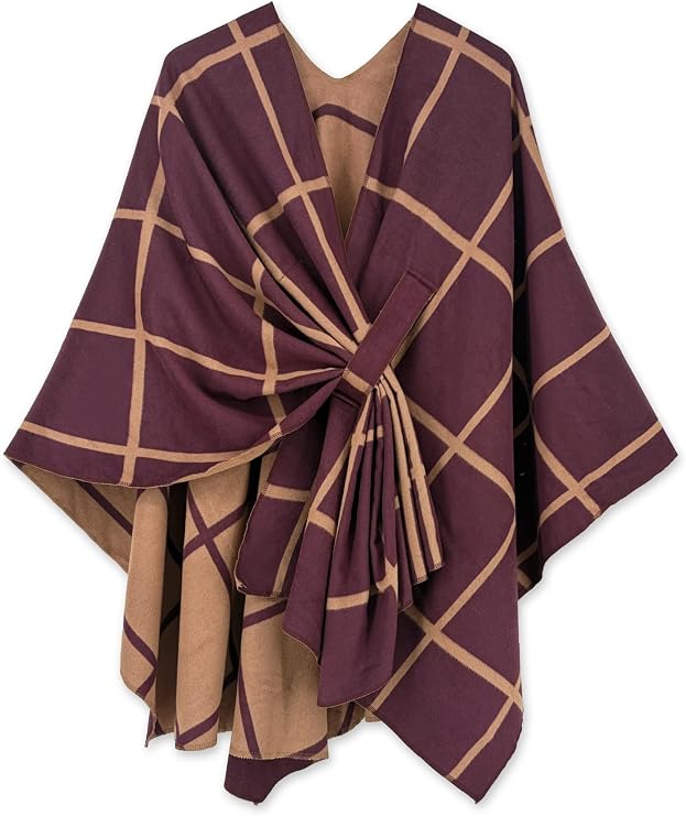 Wrap Poncho Open Front Cardigan