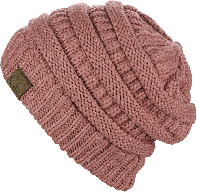 Soft Stretch Cable Knit Beanie